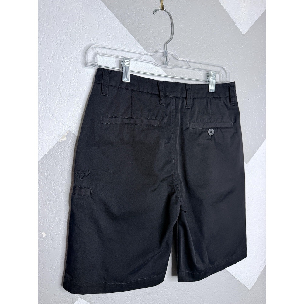 Fox Racing Youth Essex Shorts Boys 26 Black Chino Skate BMX Moto 8" Inseam - Picture 6 of 12